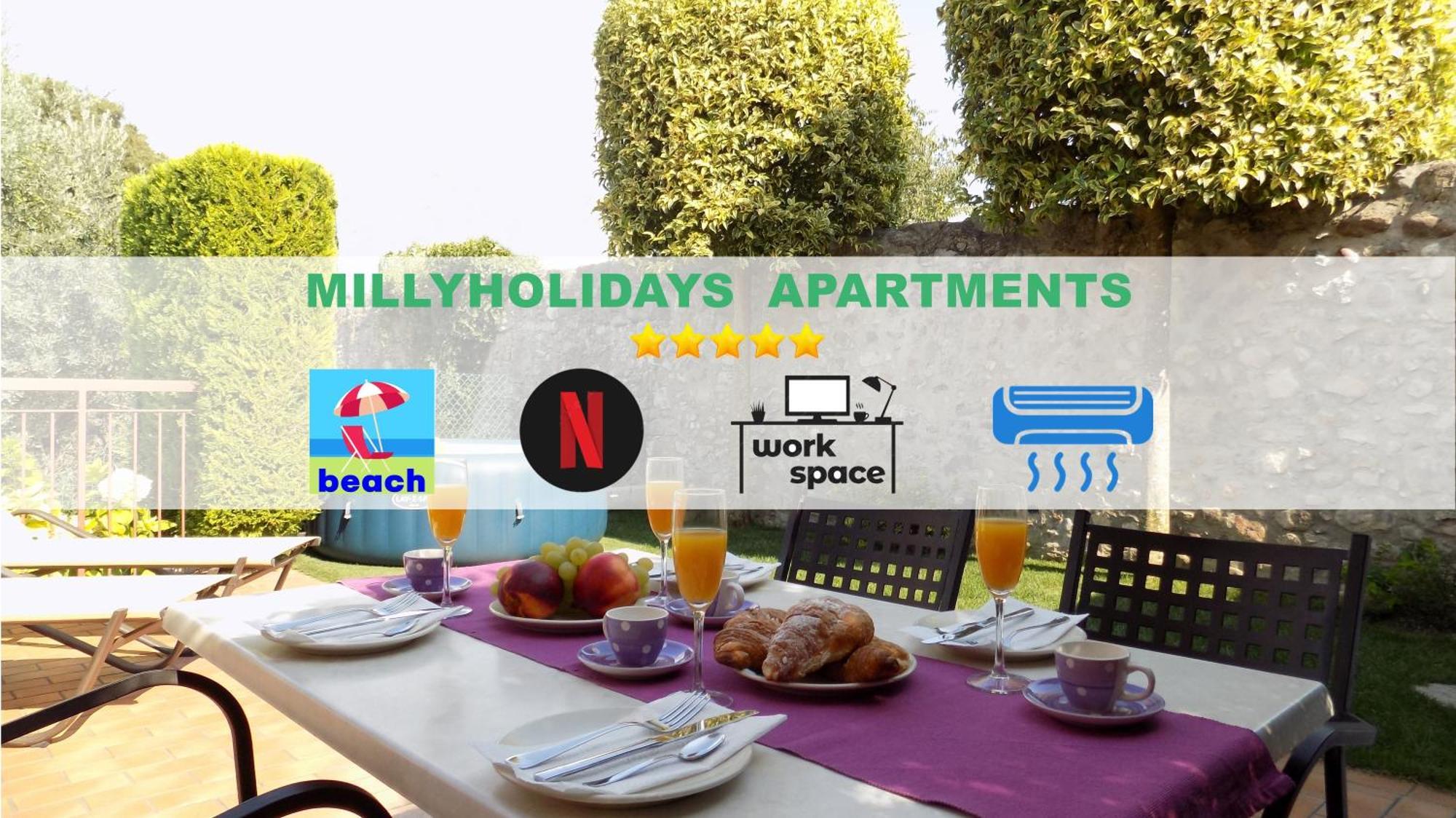 Millyholidays - Apartment Lilla - Center - Nearby Beach - Private Garden - Spa Pool Бардолино Екстериор снимка
